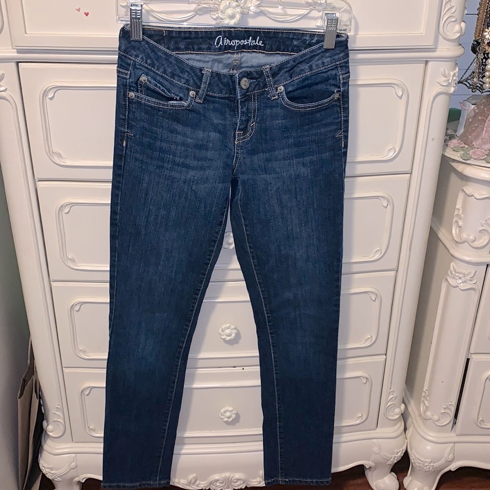 Aero Blue Bayla Skinny Jeans Sz 0 Short